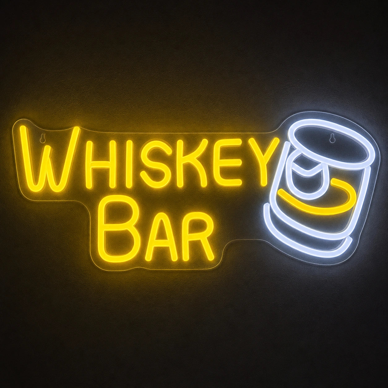 Whiskey Bar And Glass LED Neon Sign main product image
