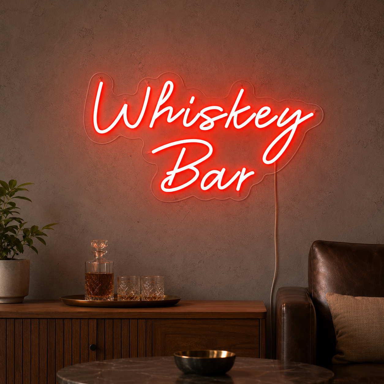 Whiskey Bar LED Neon Sign For Home Wall Art main product image