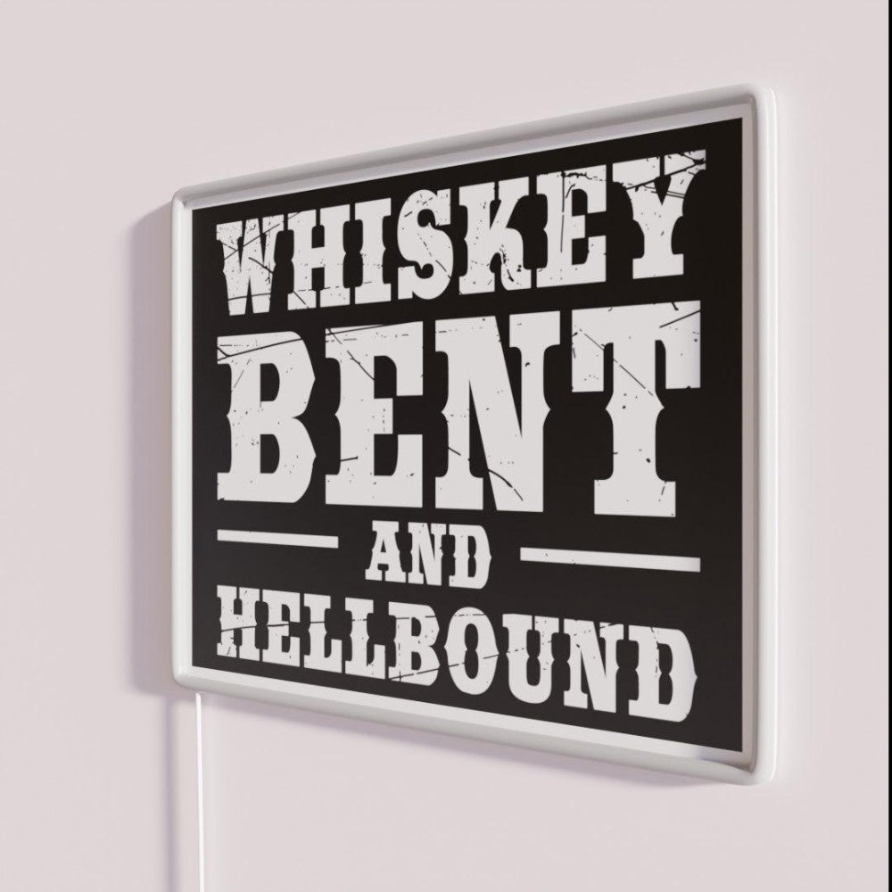 Whiskey Bent And Hellbound Rgb Led Neon Sign - Shineneon