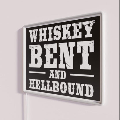 Whiskey Bent And Hellbound Rgb Led Neon Sign - Shineneon