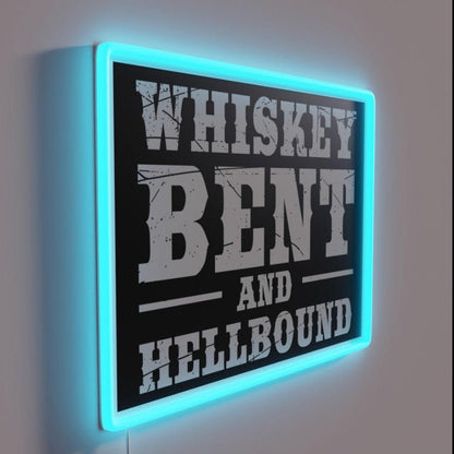 Whiskey Bent And Hellbound Rgb Led Neon Sign - Shineneon