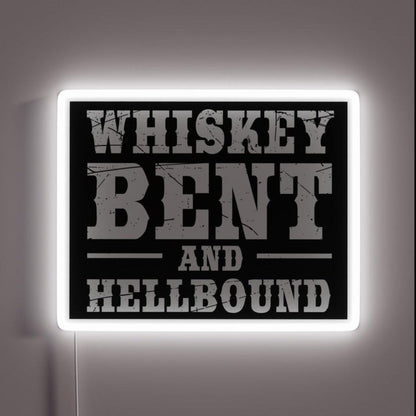 Whiskey Bent And Hellbound Rgb Led Neon Sign - Shineneon