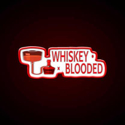 Whiskey Blooded Whiskey Drink Bar Led Neon Sign Rgb Color - Shineneon