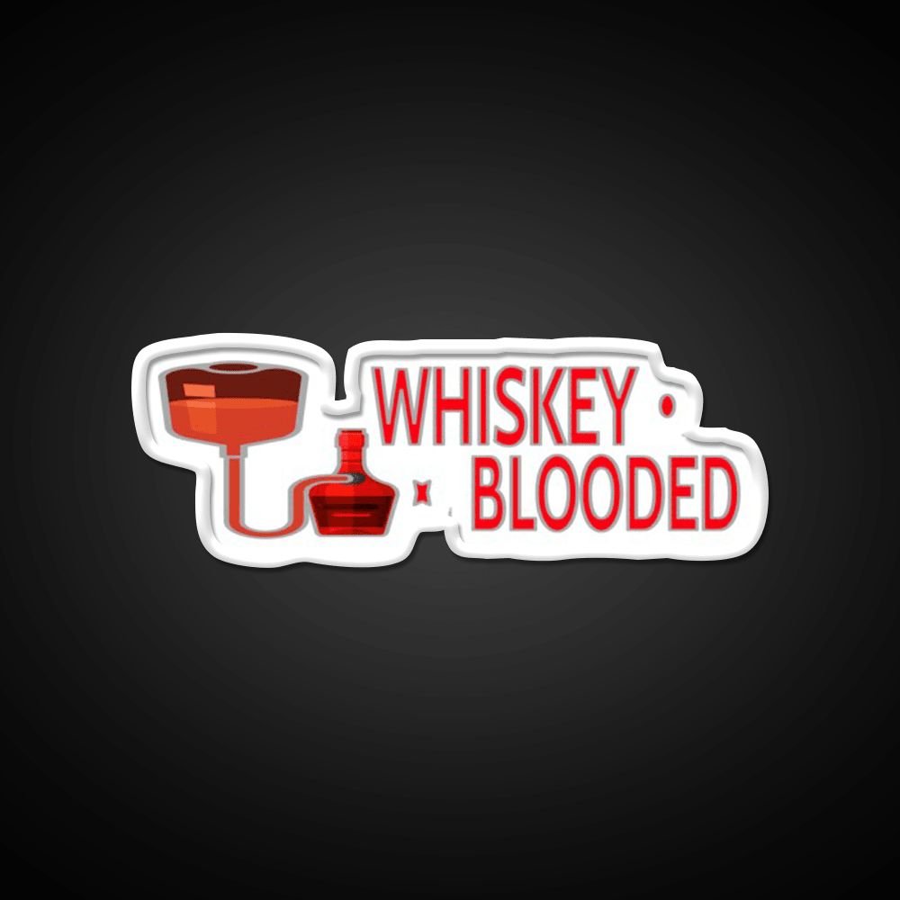 Whiskey Blooded Whiskey Drink Bar Led Neon Sign Rgb Color - Shineneon