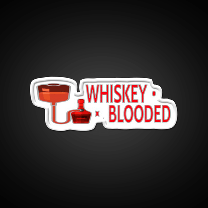 Whiskey Blooded Whiskey Drink Bar Led Neon Sign Rgb Color - Shineneon
