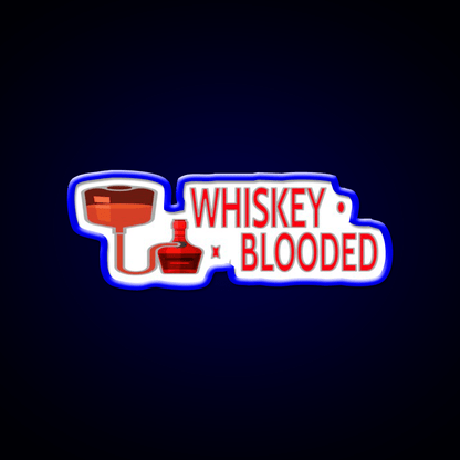 Whiskey Blooded Whiskey Drink Bar Led Neon Sign Rgb Color - Shineneon