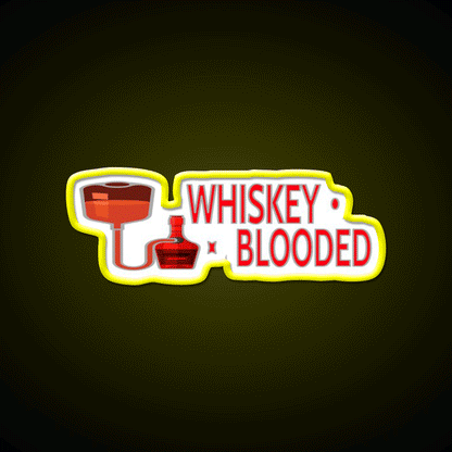 Whiskey Blooded Whiskey Drink Bar Led Neon Sign Rgb Color - Custom LED neon sign front view
