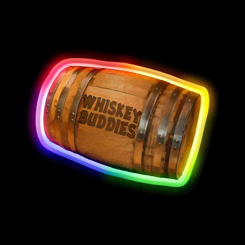 Whiskey Buddies Whiskey Drink Bar Led Neon Sign Rgb Color