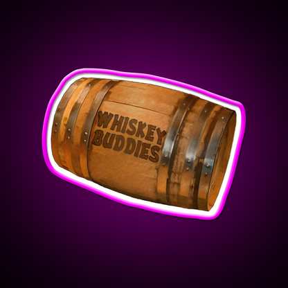 Whiskey Buddies Whiskey Drink Bar Led Neon Sign Rgb Color