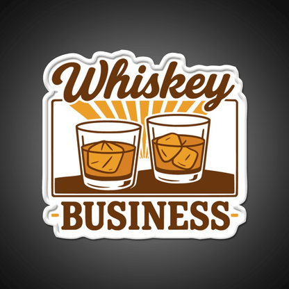 Whiskey Business Funny Whiskey Lover Whiskey Drink Bar Led Neon Sign Rgb Color - Shineneon