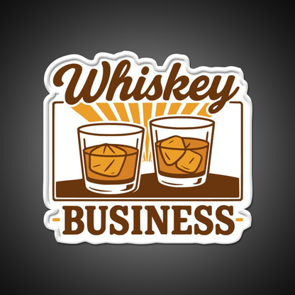 Whiskey Business Funny Whiskey Lover Whiskey Drink Bar Led Neon Sign Rgb Color