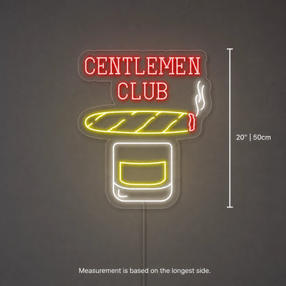 Whiskey Cigar Neon Sign LED Neon Sign size image