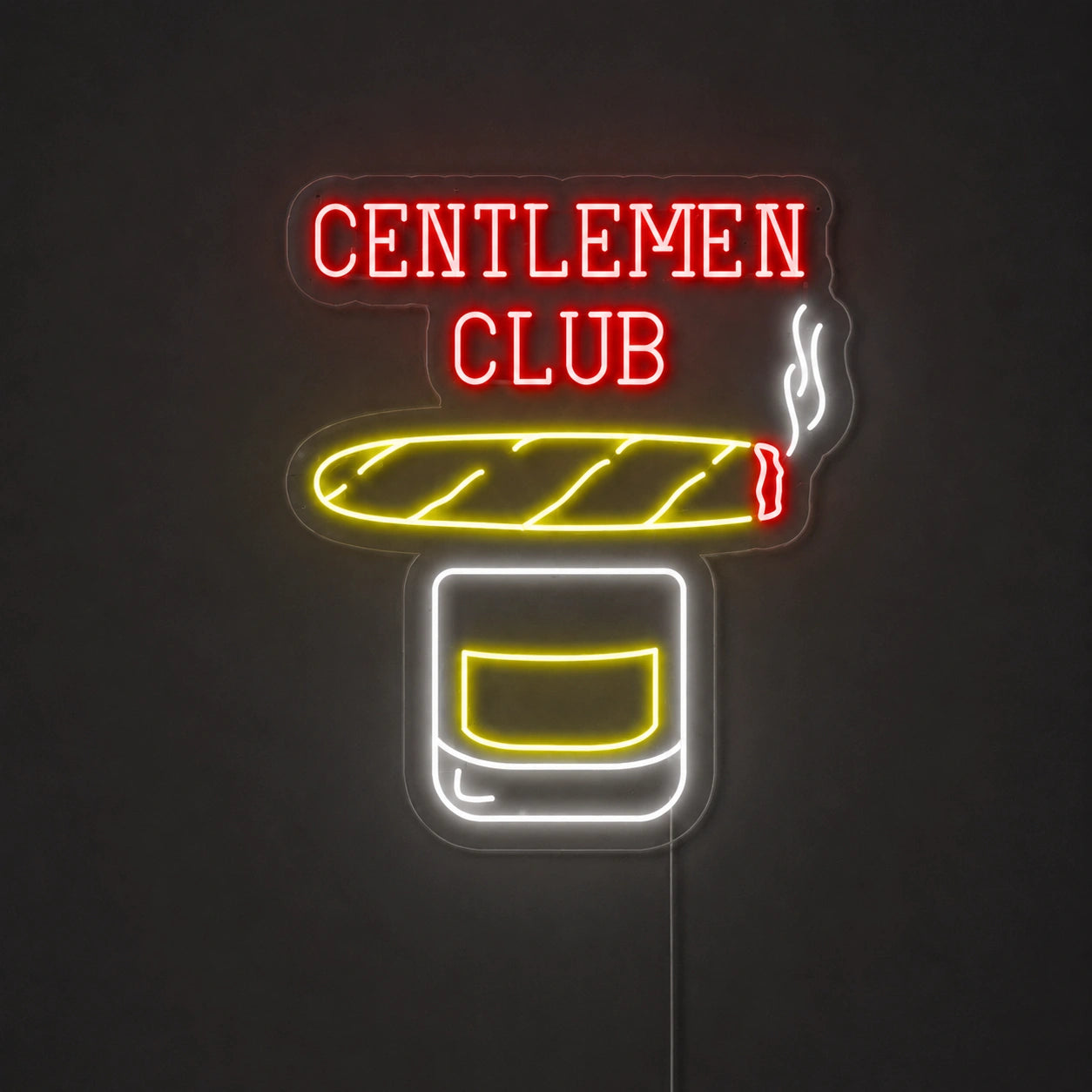 Whiskey Cigar Neon Sign LED Neon Sign main product image