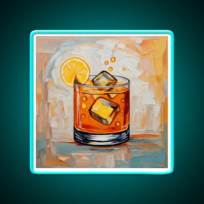 Whiskey Cocktail Whiskey Drink Bar Led Neon Sign Rgb Color