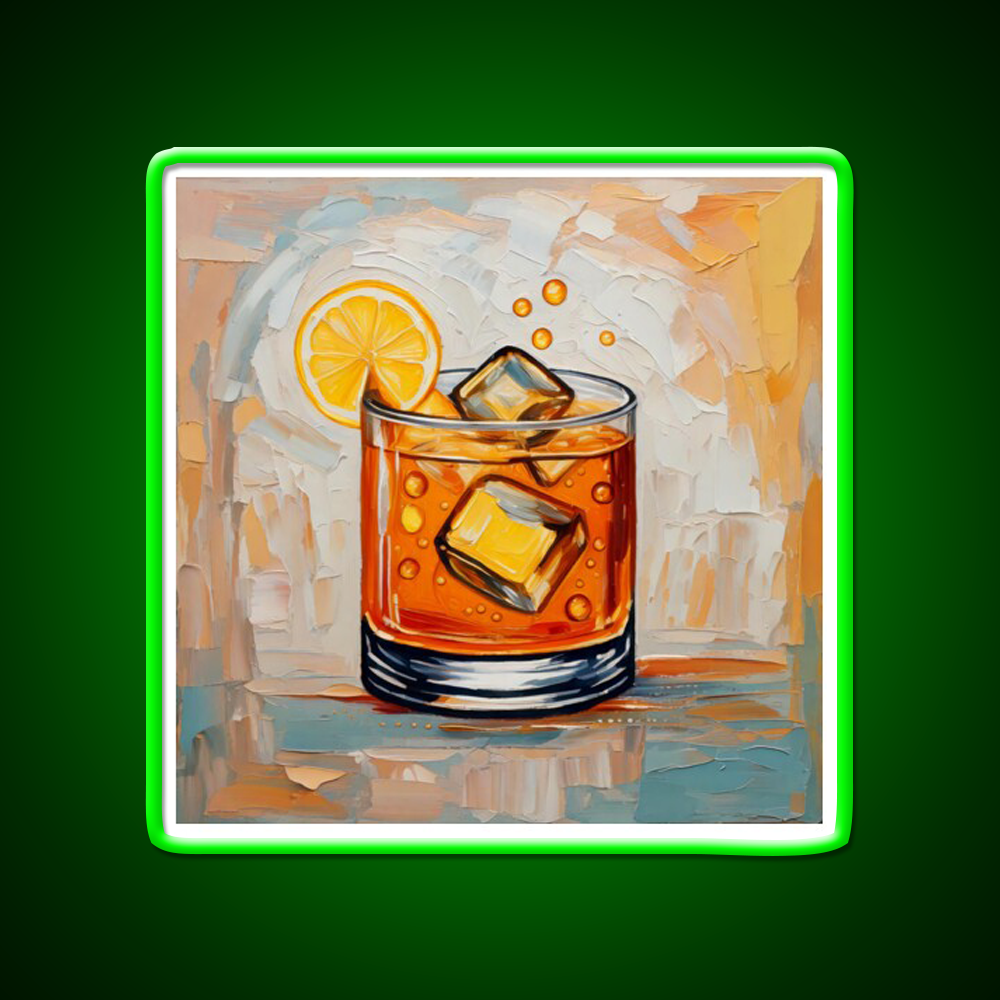 Whiskey Cocktail Whiskey Drink Bar Led Neon Sign Rgb Color