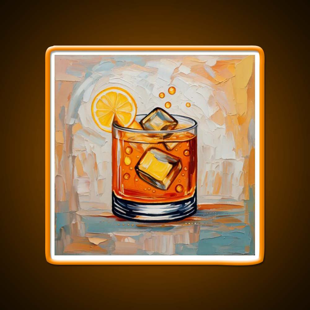 Whiskey Cocktail Whiskey Drink Bar Led Neon Sign Rgb Color