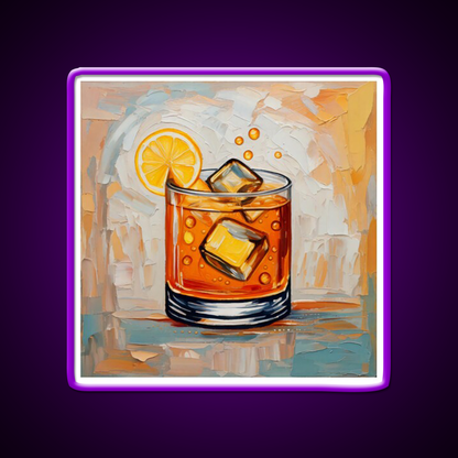 Whiskey Cocktail Whiskey Drink Bar Led Neon Sign Rgb Color