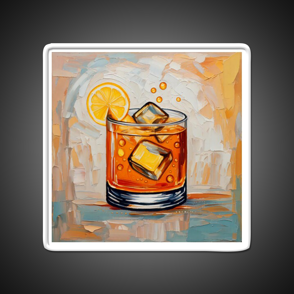 Whiskey Cocktail Whiskey Drink Bar Led Neon Sign Rgb Color