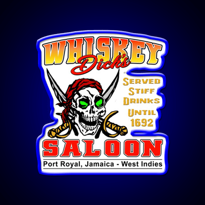 Whiskey Dicks Saloon V2 Whiskey Drink Bar Led Neon Sign Rgb Color - Shineneon