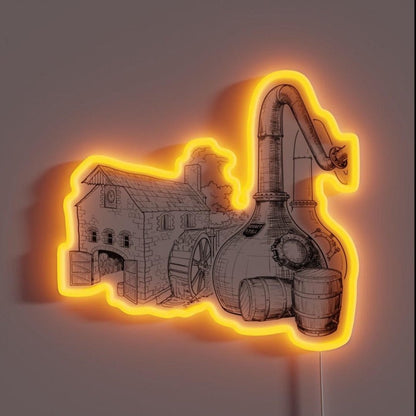 Whiskey Distillery Rgb Led Neon Sign Bar Wall Decor - Shineneon
