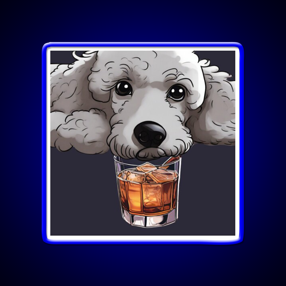 Whiskey Dog Whiskey Drink Bar Led Neon Sign Rgb Color