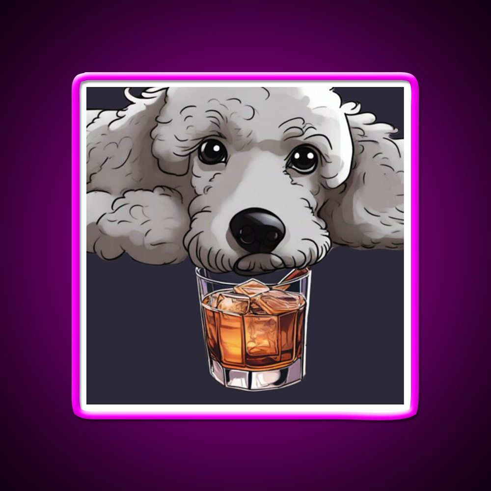 Whiskey Dog Whiskey Drink Bar Led Neon Sign Rgb Color