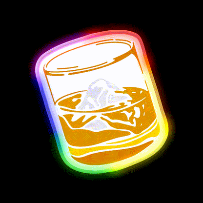 Whiskey Drink Bar Led Neon Sign Wall Art Rgb Color