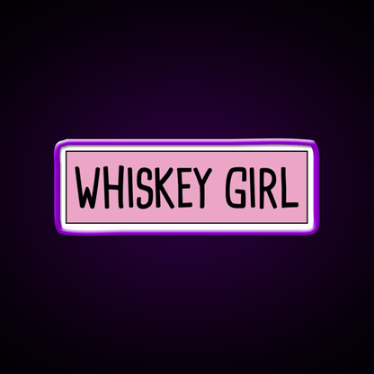 Whiskey Girl Whiskey Drink Bar Led Neon Sign Rgb Color - Shineneon