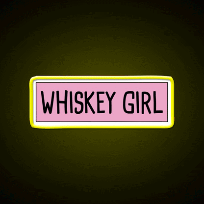 Whiskey Girl Whiskey Drink Bar Led Neon Sign Rgb Color - Custom LED neon sign front view