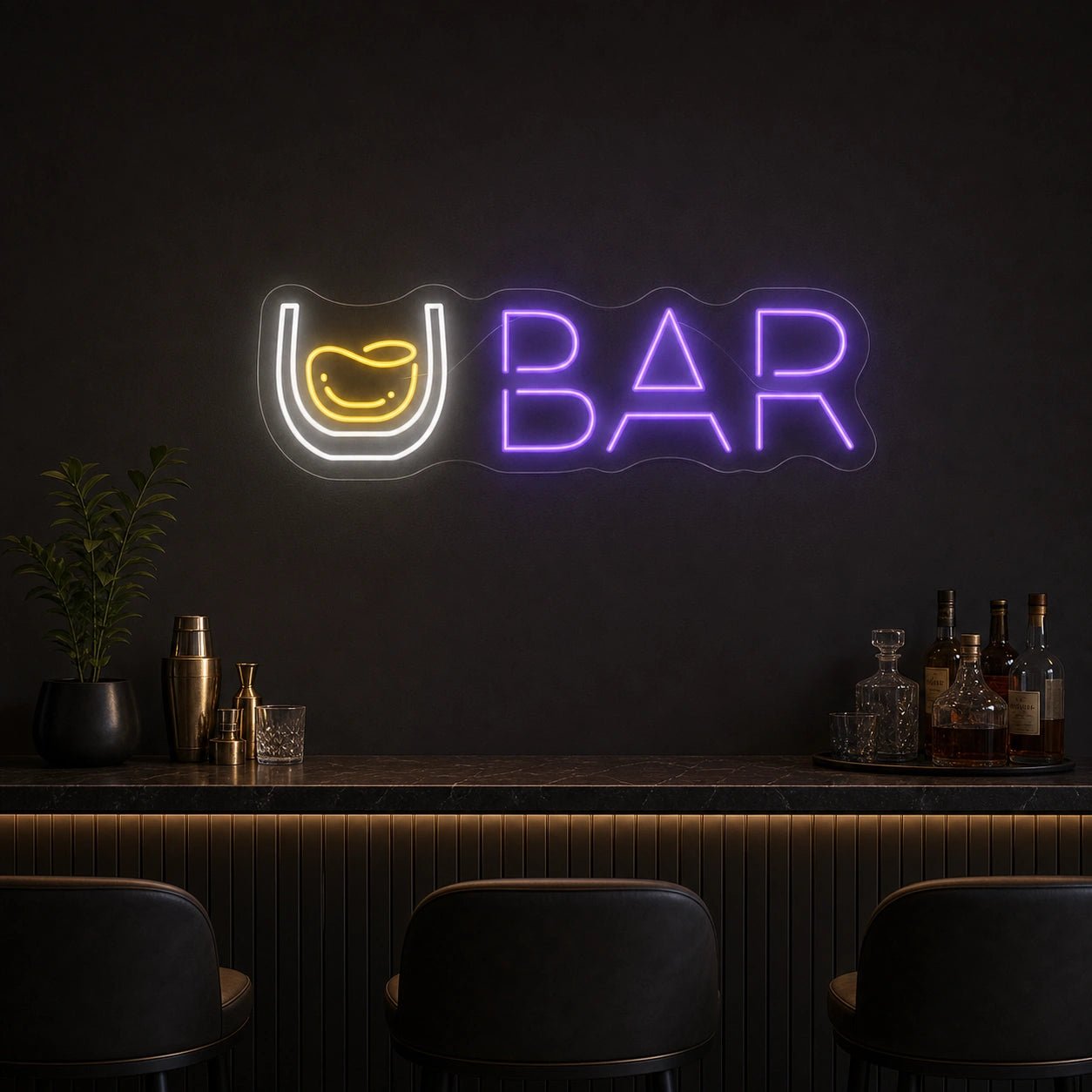 Whiskey Glass Bar LED Neon Sign - Shineneon
