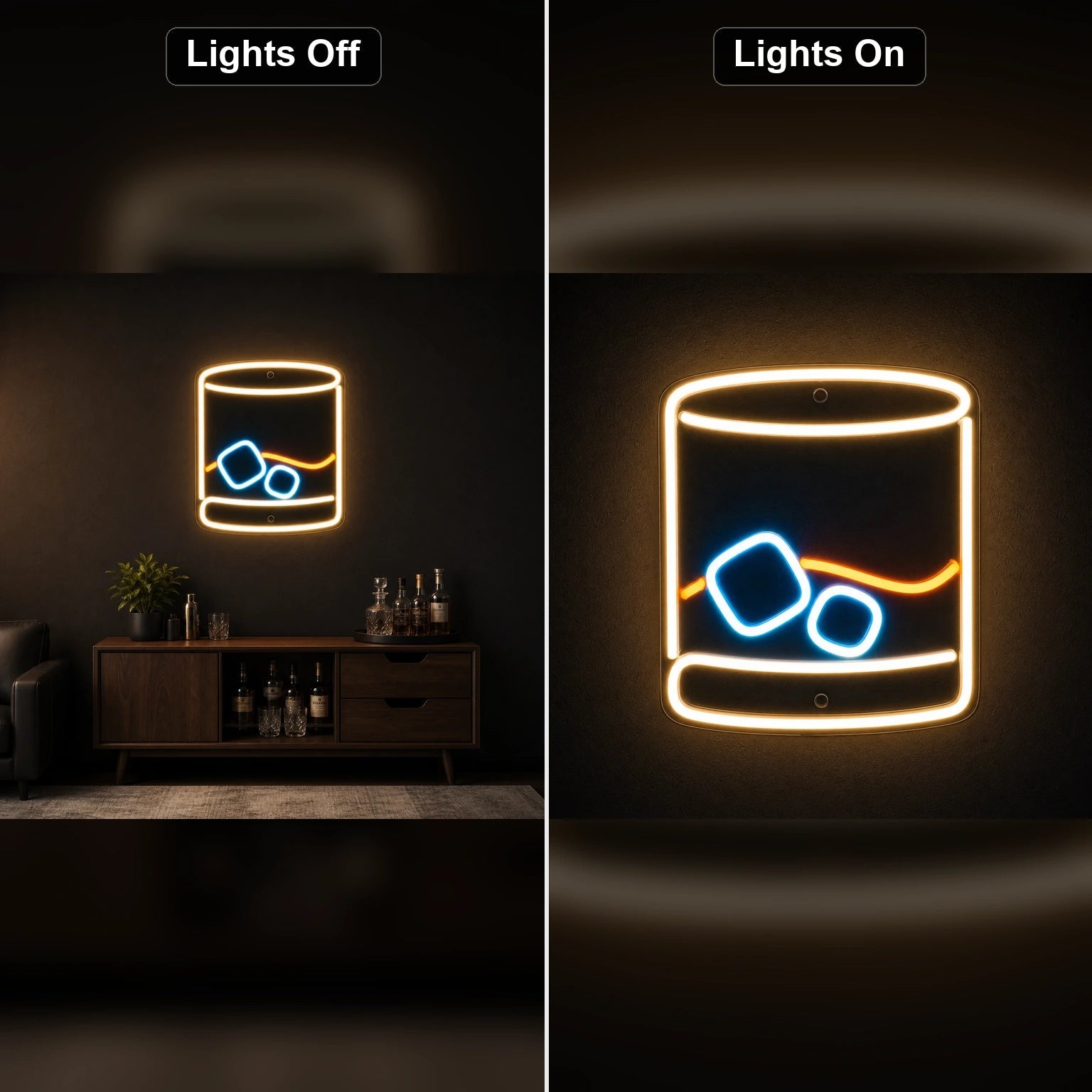 Whiskey Glass LED Neon Sign - Shineneon