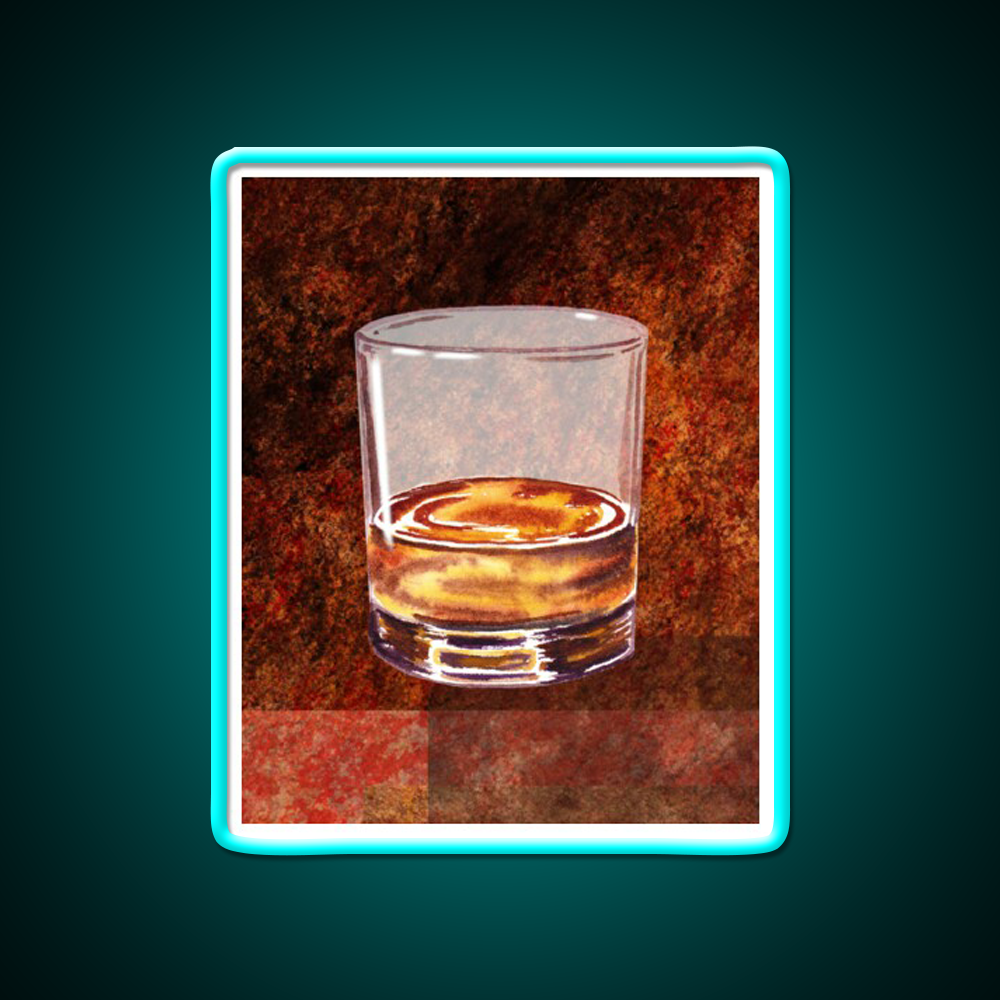 Whiskey Glass Whiskey Drink Bar Led Neon Sign Rgb Color