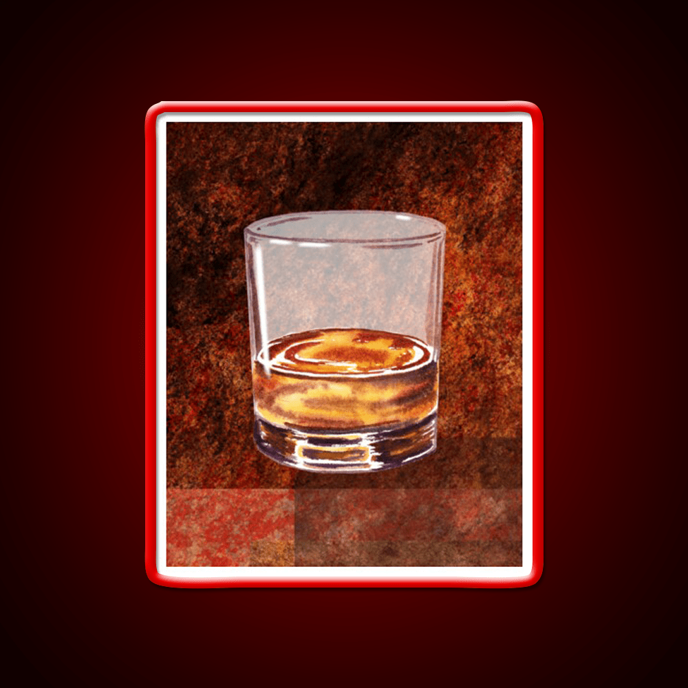 Whiskey Glass Whiskey Drink Bar Led Neon Sign Rgb Color - Shineneon