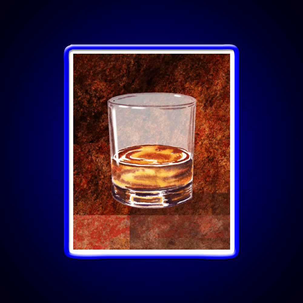 Whiskey Glass Whiskey Drink Bar Led Neon Sign Rgb Color - Shineneon