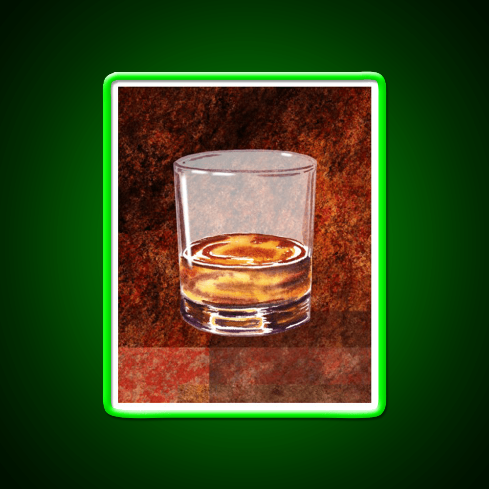 Whiskey Glass Whiskey Drink Bar Led Neon Sign Rgb Color - Shineneon
