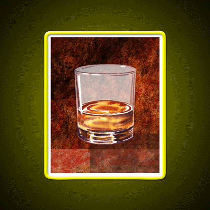 Whiskey Glass Whiskey Drink Bar Led Neon Sign Rgb Color