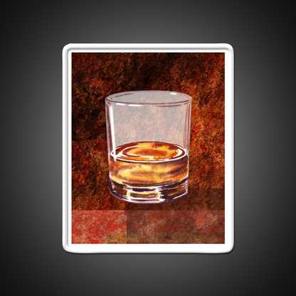 Whiskey Glass Whiskey Drink Bar Led Neon Sign Rgb Color