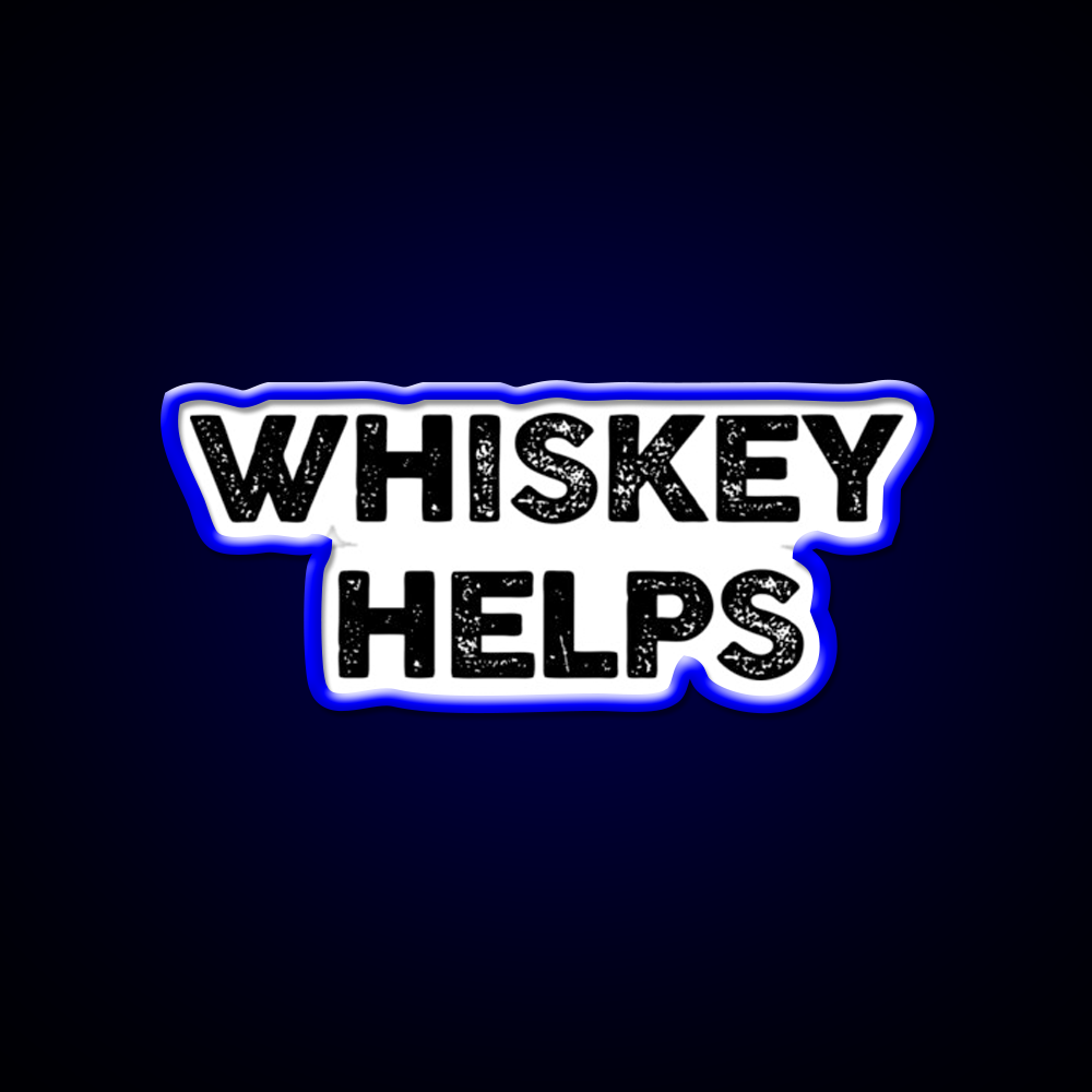 Whiskey Helps Beer Bar Decor Led Neon Sign Rgb Color - LED neon sign view 5