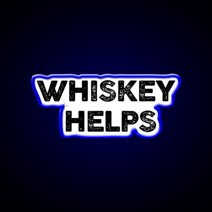 Whiskey Helps Beer Bar Decor Led Neon Sign Rgb Color - LED neon sign view 5