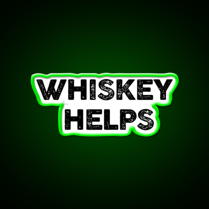 Whiskey Helps Beer Bar Decor Led Neon Sign Rgb Color - LED neon sign view 8