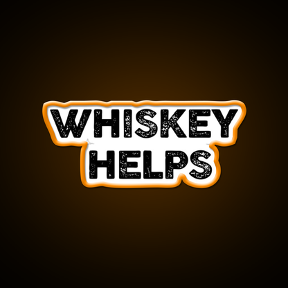 Whiskey Helps Beer Bar Decor Led Neon Sign Rgb Color - LED neon sign view 6