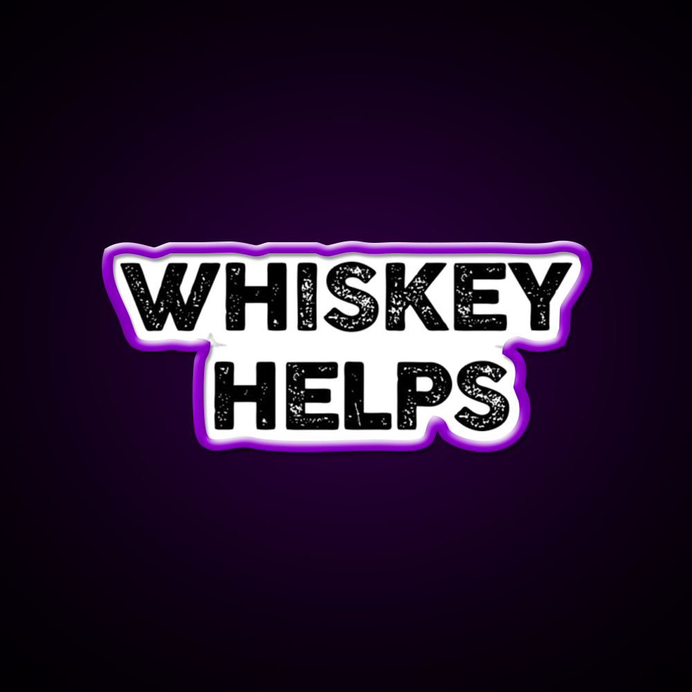 Whiskey Helps Beer Bar Decor Led Neon Sign Rgb Color - LED neon sign view 9