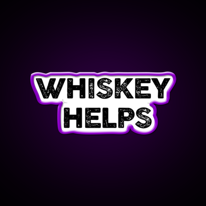 Whiskey Helps Beer Bar Decor Led Neon Sign Rgb Color - LED neon sign view 9
