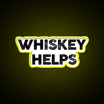 Whiskey Helps Beer Bar Decor Led Neon Sign Rgb Color - LED neon sign view 7