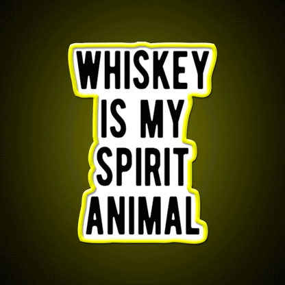 Whiskey Is My Spirit Animal Man Cave Bar Led Neon Sign Rgb Color