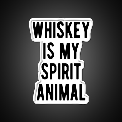 Whiskey Is My Spirit Animal Man Cave Bar Led Neon Sign Rgb Color