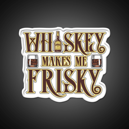 Whiskey Makes Me Frisky Fun Cocktail Bar Decor Led Neon Sign Rgb Color - Shineneon