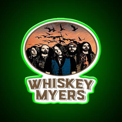 Whiskey Myers Logo Whiskey Drink Bar Led Neon Sign Rgb Color