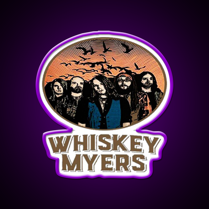 Whiskey Myers Logo Whiskey Drink Bar Led Neon Sign Rgb Color