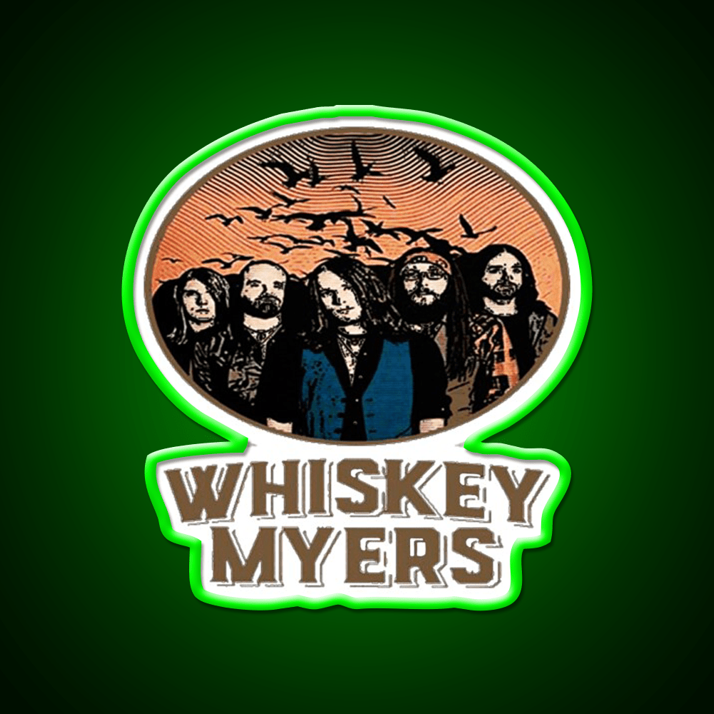 Whiskey Myers Logo Whiskey Drink Bar Led Neon Sign Rgb Color - Shineneon